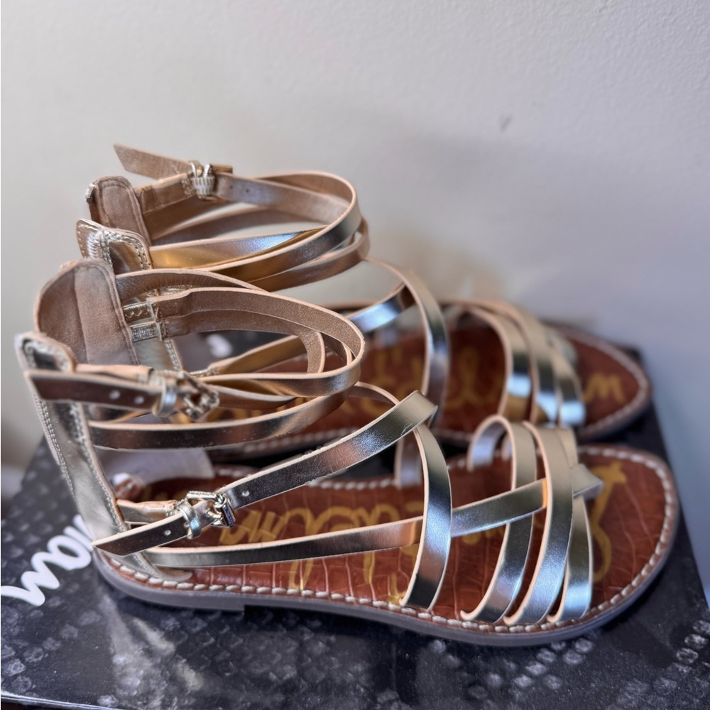Sam Edelman Ganesa gold leather Sandals